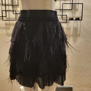 Sexy Circular Layered Black Mini Skirt